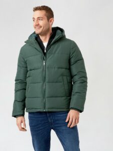 Zelená zimná prešívaná bunda Burton Menswear London