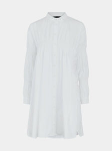 Biele voľné košeľové šaty Pieces