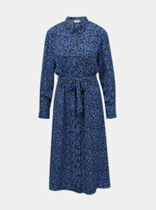 Modré vzorované košeľové midišaty Jacqueline de Yong  Piper