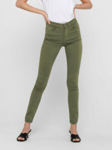 Zelené skinny fit nohavice Jacqueline de Yong Lara