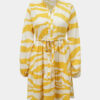 Krémovo-žlté šaty so zebrím vzorom VILA Omina