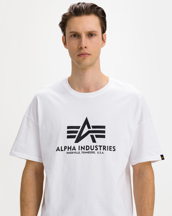 Alpha Industries Basic Tričko Biela