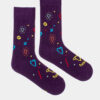 Fialové vzorované ponožky Fusakle Osmdesátky
