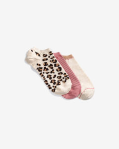 GAP Fashion Ankle Ponožky 3 páry Ružová Béžová