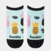 Svetlomodré vzorované členkové ponožky Fusakle Ananista