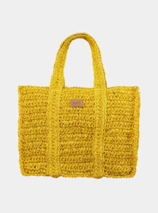 Žltá dámska plážová slamená taška BARTS
