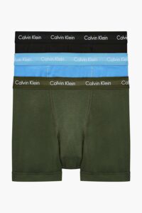Calvin Klein farebné 3 pack boxeriek Trunk 3PK so striebornou gumou