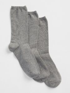 Ponožky basic crew socks, 3 páry Šedá