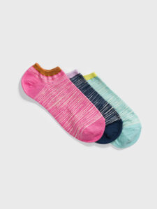 Ponožky ankle socks, 3 párov Farebná