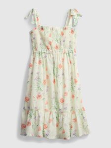 Detské šaty smocked floral dress Béžová