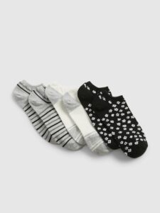 Ponožky fashion ankle socks, 3 páry Čierna