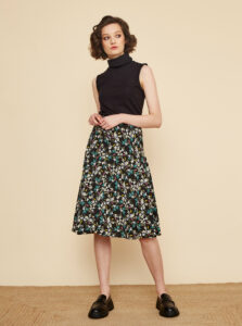 Čierna kvetovaná sukňa ZOOT Valencie