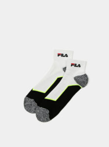 Sada dvoch párov bielych dámskych ponožiek FILA