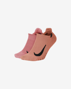 Nike Multiplier No Show Ponožky 2 páry Ružová Oranžová