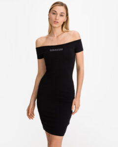 Calvin Klein Stretch Off-Shoulder Šaty Čierna