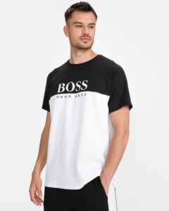 BOSS Loungewear Tričko Čierna Biela