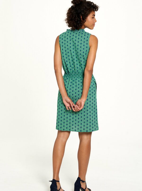 Zelené bodkované šaty Tranquillo
