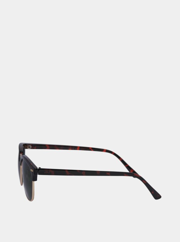 Hnedo-čierne vzorované slnečné okuliare Jack & Jones Ryder