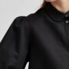 Čierna voľná ľanová košeľa Selected Femme Sybilla