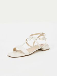 Krémové dámske kožené sandále Högl