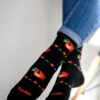 Čierne vzorované ponožky Fusakle Kohout
