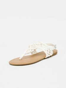 Krémové krajkové sandále Hailys