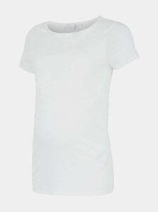 Biele tehotenské basic tričko Mama.licious Sia