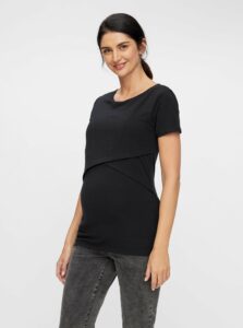 Čierne tehotenské/dojčiace tričko Mama.licious Sia