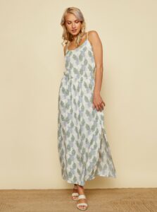 Letné a plážové šaty pre ženy ZOOT - biela, zelená