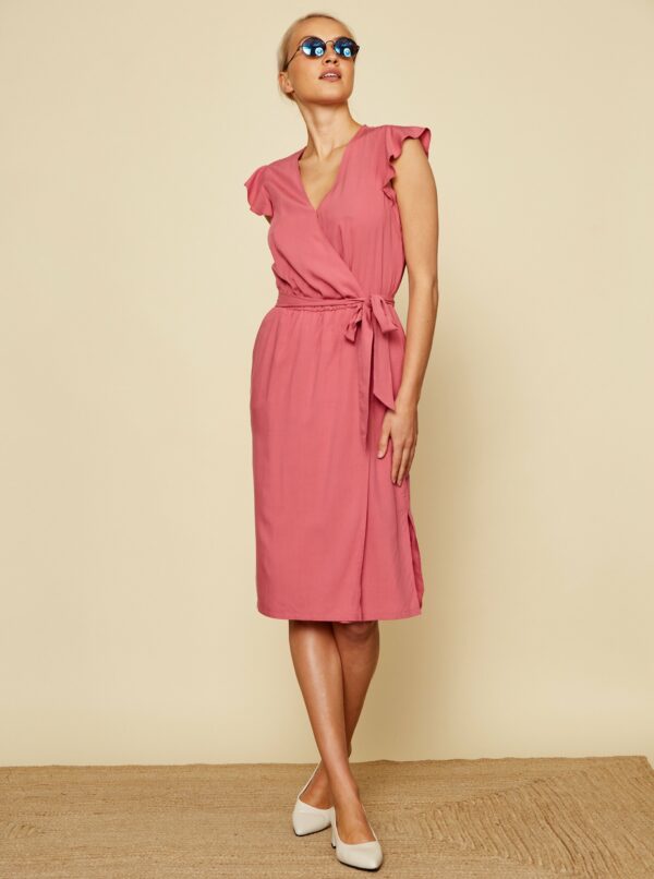 Ružové zavinovacie šaty ZOOT Francine