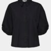Čierna krátka košeľa Selected Femme Lilo