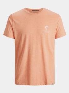 Oranžové tričko s potlačou Jack & Jones Poolside
