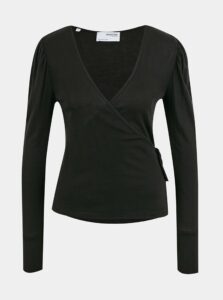Tričká s dlhým rukávom pre ženy Selected Femme - čierna