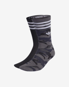 adidas Originals Camo Crew Ponožky 2 páry Čierna Šedá