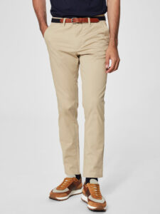 Selected Homme Yard Chino Nohavice Hnedá