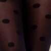 Čierne bodkované pančuchové nohavice CAMAIEU