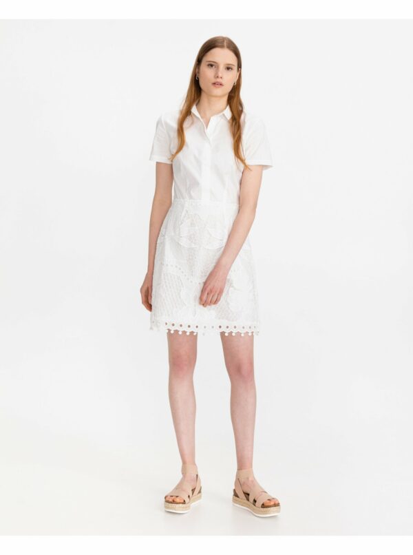 Košeľové šaty pre ženy Guess - biela