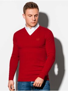 Pánsky sveter E120 - červený