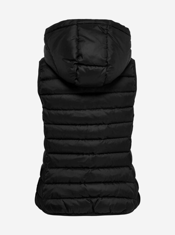 Čierna prešívaná vesta s kapucou ONLY New Tahoe