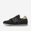 Zlato-čierne dámske semišové topánky New Balance 373