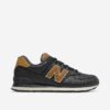 Hnedo-čierne pánske kožené topánky New Balance 574