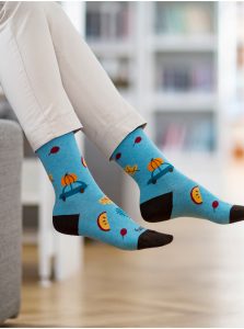 Ponožky pre ženy Fusakle - modrá, hnedá