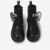 Čierne detské členkové kožené topánky s detailom srdca Camper Norte