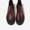 Čierno-hnedé dámske členkové kožené topánky Camper Cien