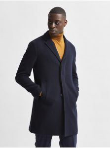 Kabáty pre mužov Selected Homme - tmavomodrá