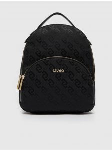 Čierny dámsky vzorovaný malý batoh Liu Jo