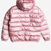 Ružová dievčenská prešívaná zimná bunda s kapucou Roxy It Will Rain