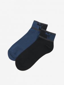 Puma Blocked Logo Quarter Ponožky 2 páry Čierna
