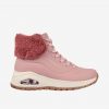 Ružové dámske zimné členkové topánky Skechers