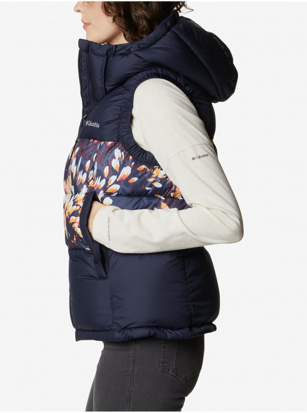 Tmavomodrá dámska prešívaná vesta s kvetovaným vzorom Columbia Pike Lake™